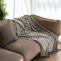 Textured knit sofa throw – view 1