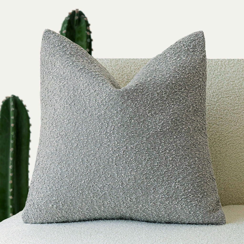 Bouclé pillow cover in Grey