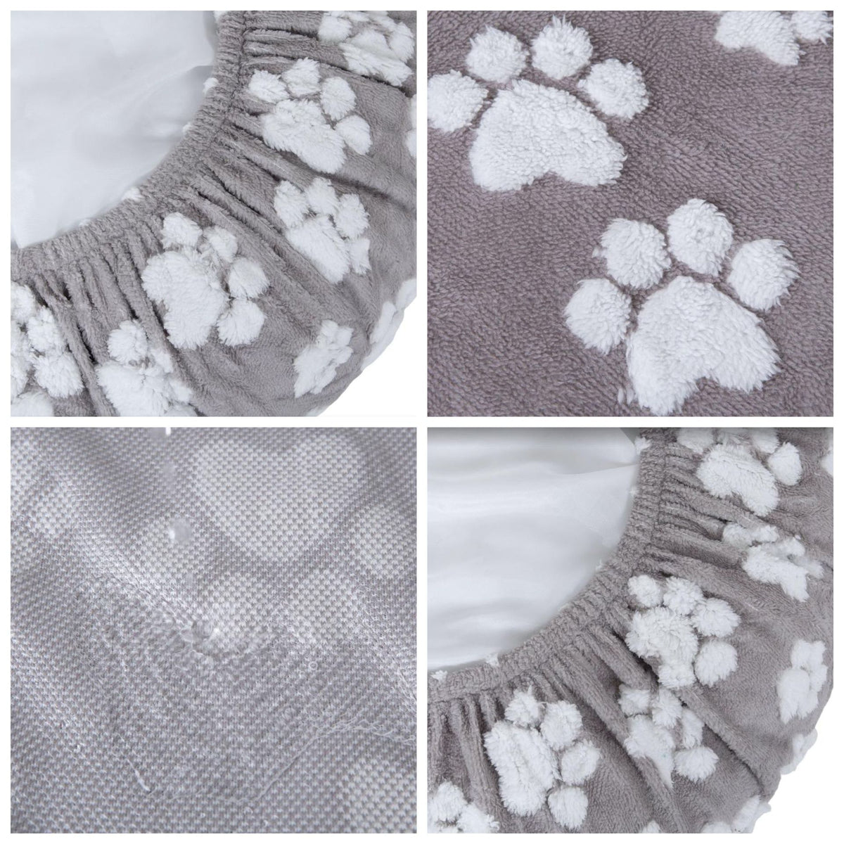 Paw print round pet bed cover – view 6