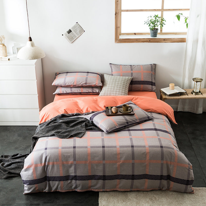 Plaid cotton bedding set – view 5