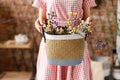 Seagrass storage basket with handles – view 4