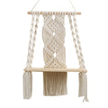 Macramé hanging wall shelf – view 5