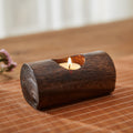 Wooden log tealight holder – view 3