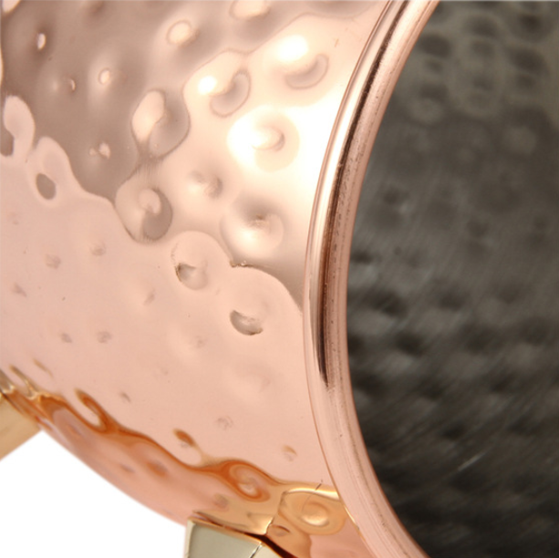Hammered copper Moscow mule mug