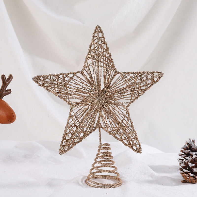 Glitter wire star Christmas tree topper – view 4
