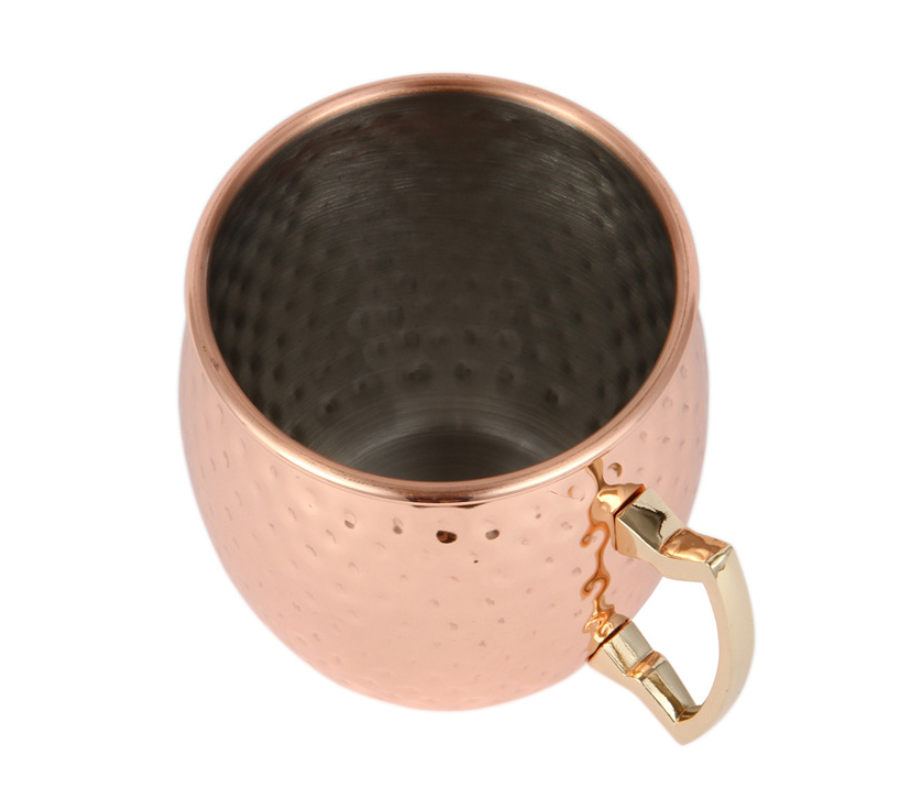 Hammered copper Moscow mule mug