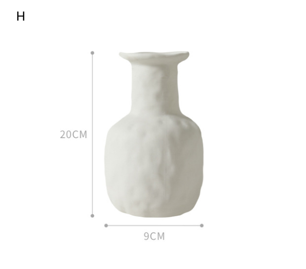 Nordic Matte Ceramic Vase – Textured Jar