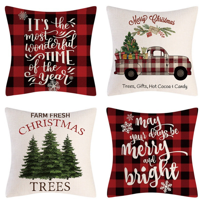 Christmas pillow covers set of 4