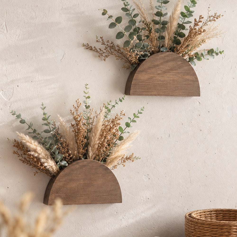 Half-moon wooden wall pocket – view 5