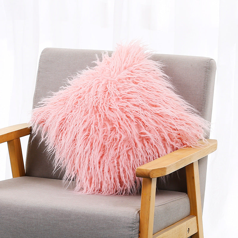 Long-pile faux fur pillow cover – view 6