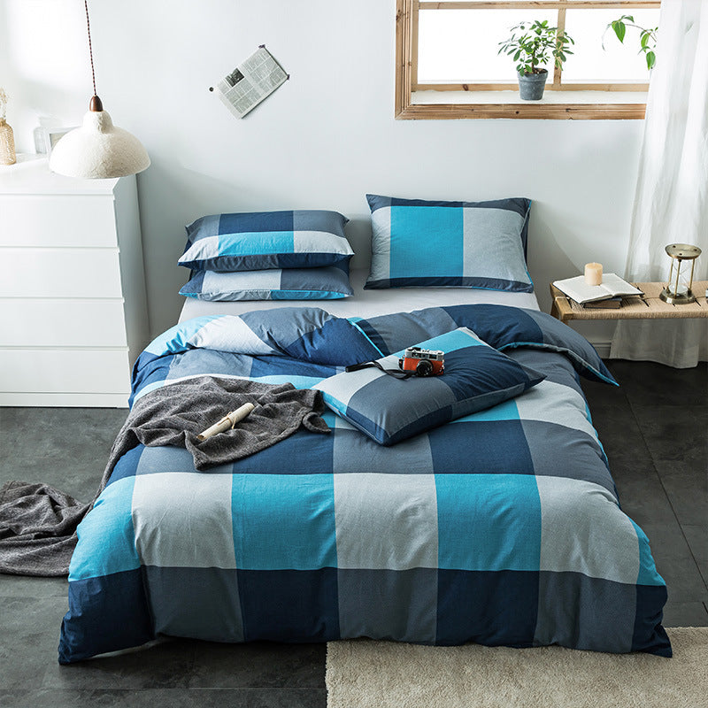 Plaid cotton bedding set – view 4