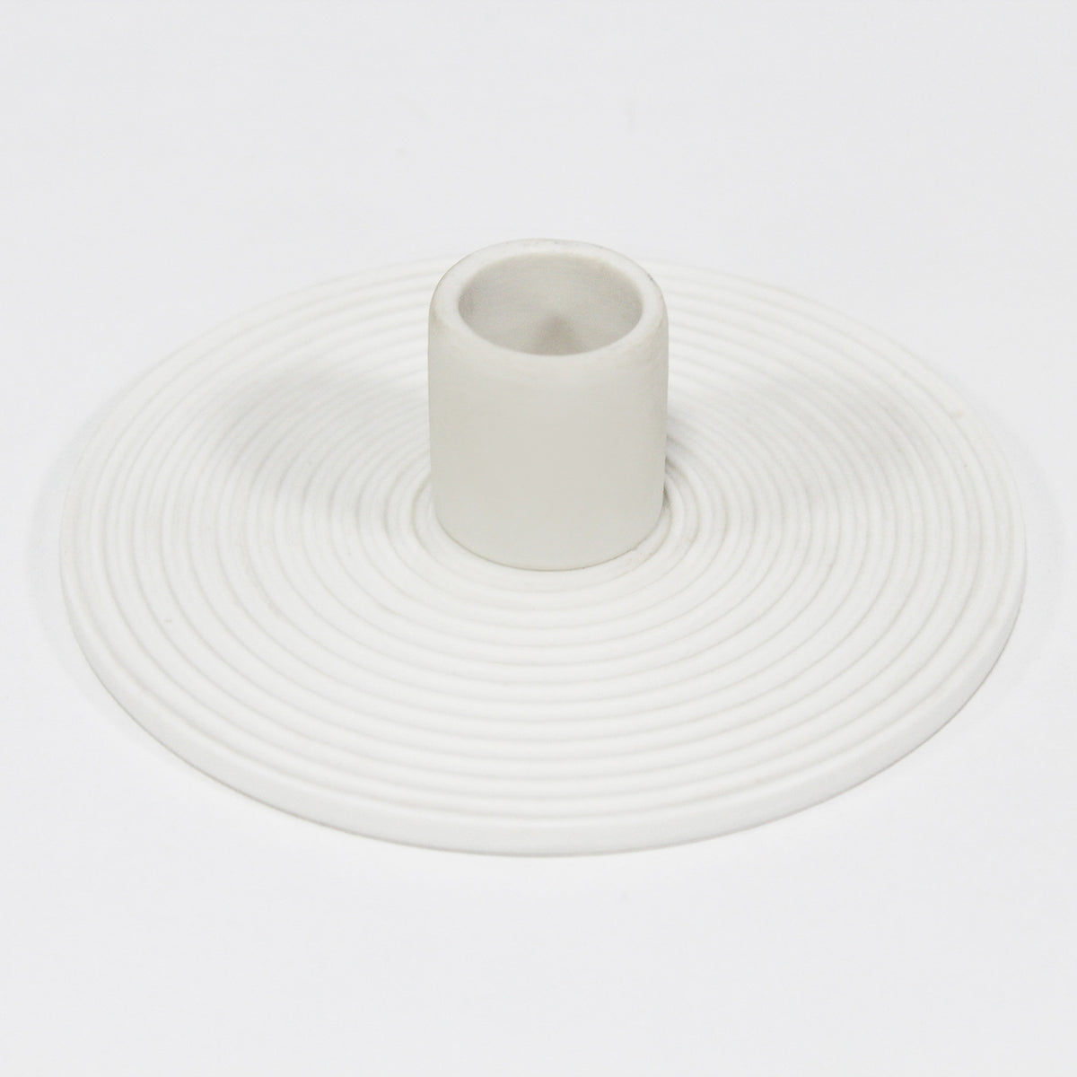 Ripple ceramic taper candle holder – view 2