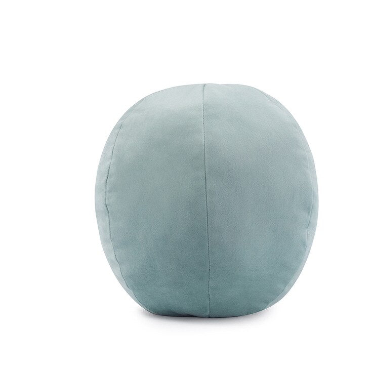 Velvet ball throw pillow in Mint Green