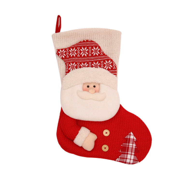 Knitted Santa and snowman Christmas stockings – view 6