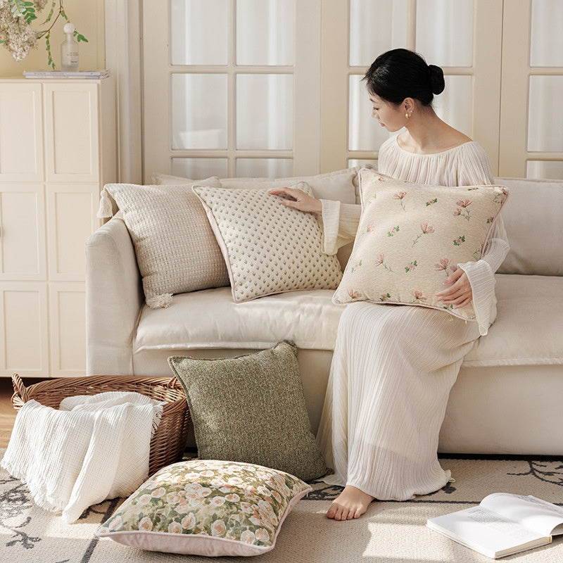 Woven jacquard pillow covers, garden collection – view 2