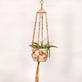 Knotted macramé plant hanger – view 2