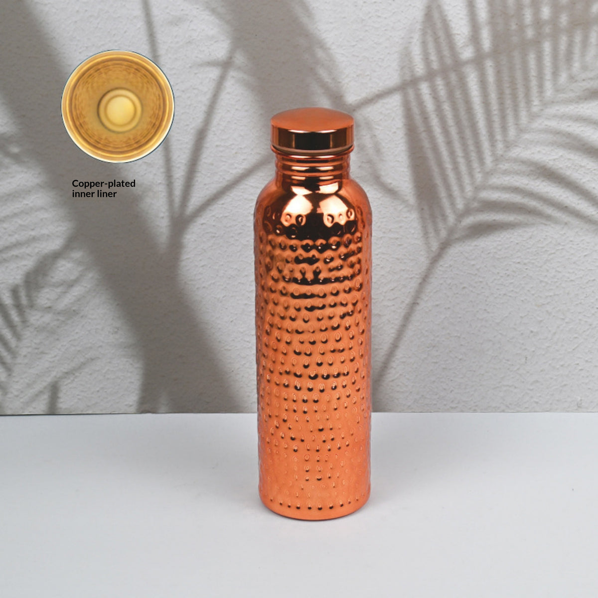 Hammered copper water bottle