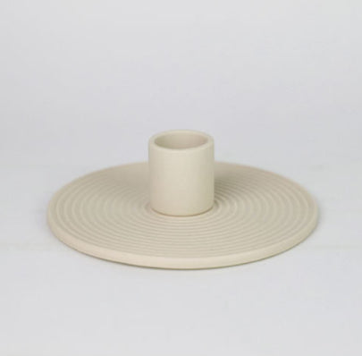 Ripple ceramic taper candle holder – view 8