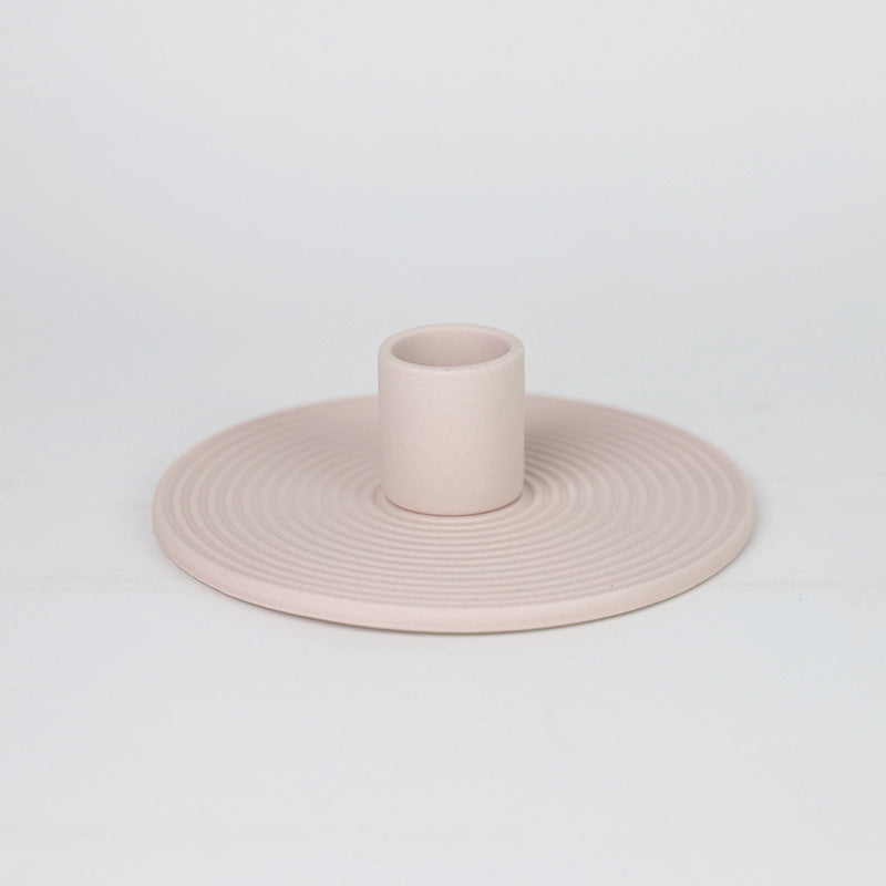 Ripple ceramic taper candle holder – view 7