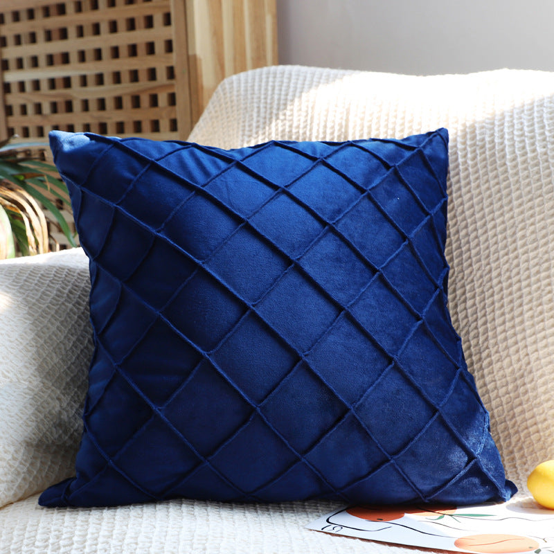 Velvet diamond pintuck pillow cover – view 12