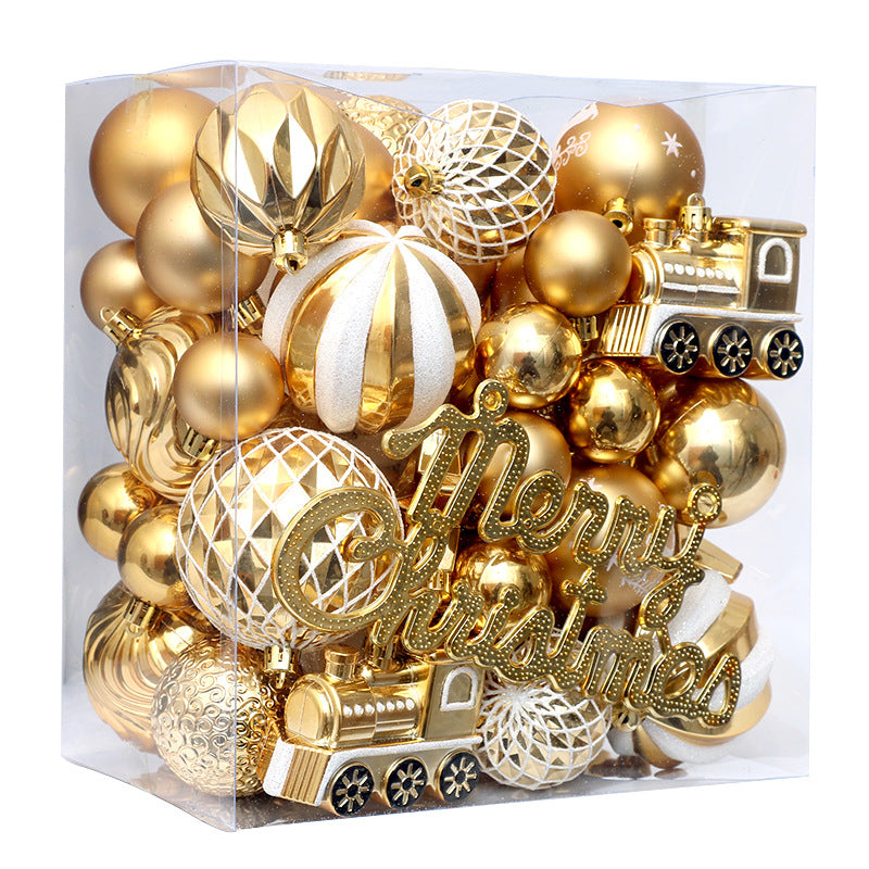 Gold and white Christmas ornament set, 65 pieces – view 2