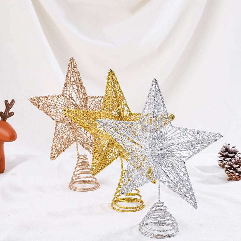 Glitter wire star Christmas tree topper – view 2