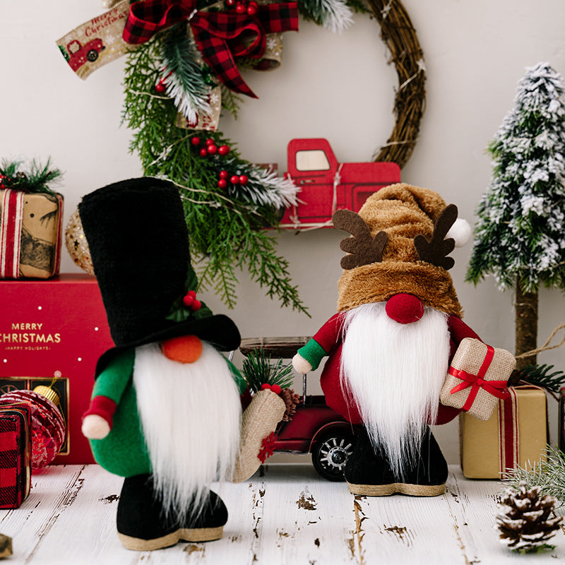 Scandinavian Christmas gnome plush with long white beard – view 4