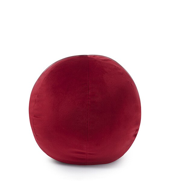 Velvet ball throw pillow in Wine Red