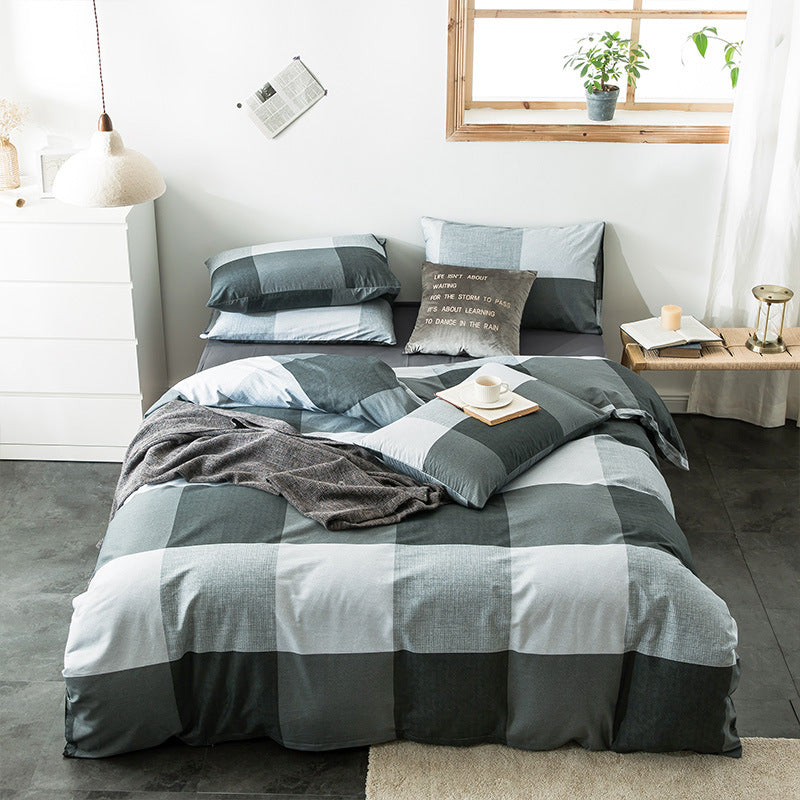 Plaid cotton bedding set – view 3