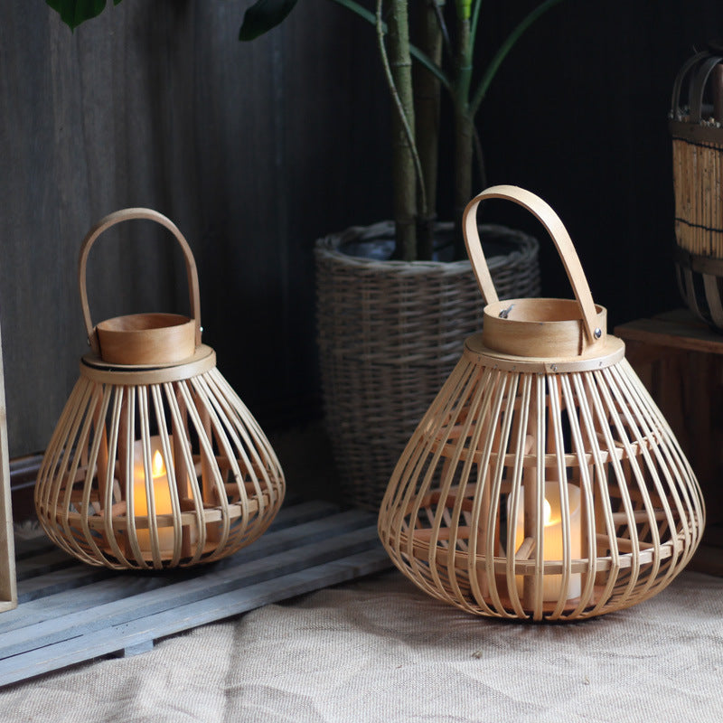 Woven bamboo lantern – view 4