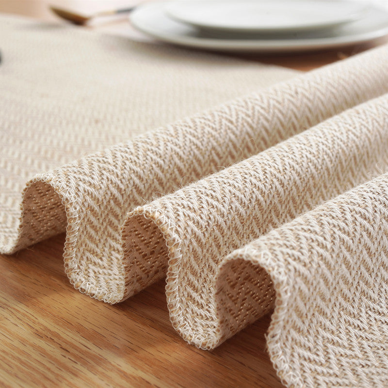 Woven cotton table runner with tassels – view 3
