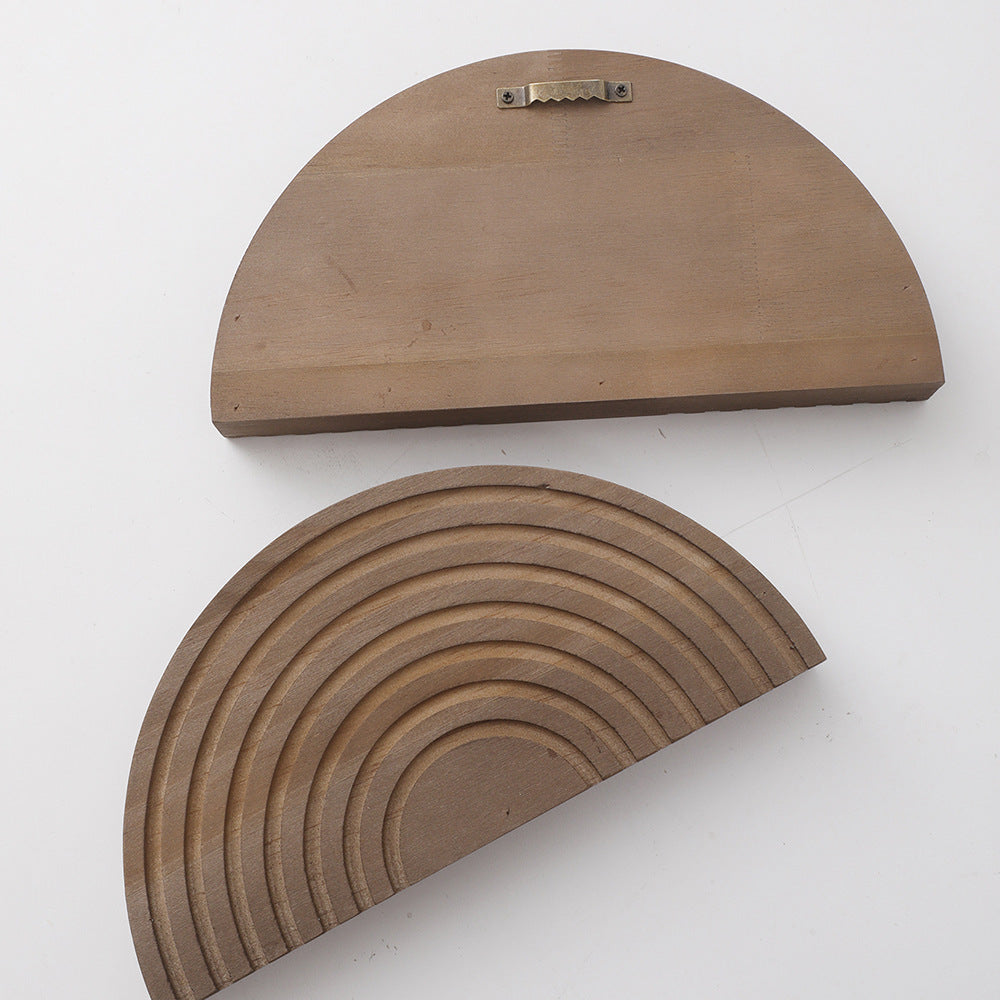 Half-moon wooden wall pocket – view 8
