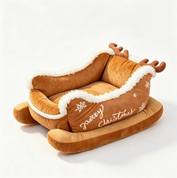 Christmas sleigh pet bed – view 3