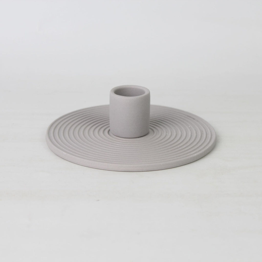 Ripple ceramic taper candle holder – view 3