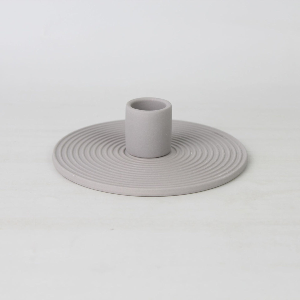 Ripple ceramic taper candle holder – view 3