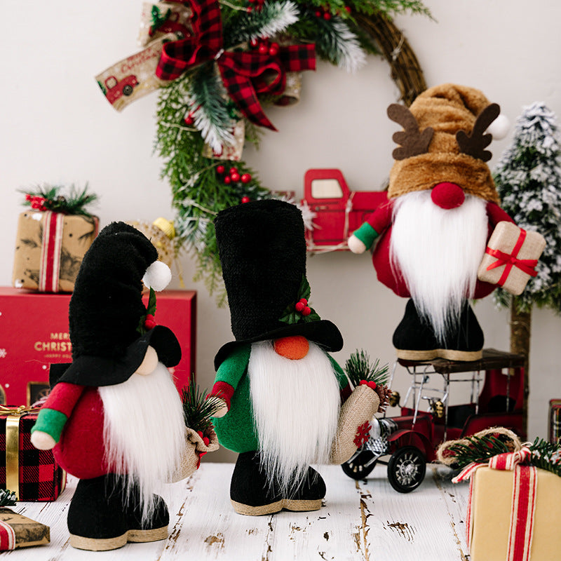 Scandinavian Christmas gnome plush with long white beard – view 3