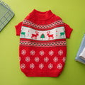 Red knitted dog Christmas sweater – view 2