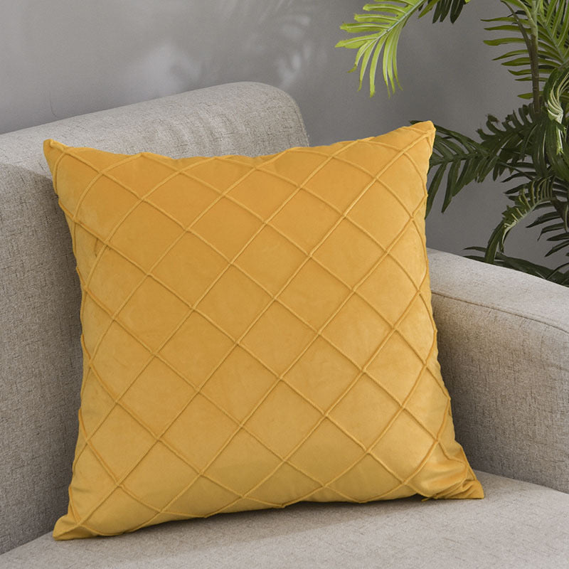 Velvet diamond pintuck pillow cover – view 10