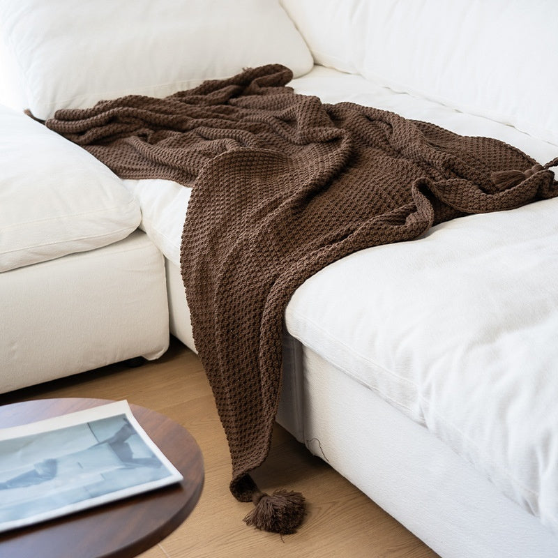 Textured knit sofa throw – view 2