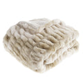 Ombré tie-dye faux fur throw