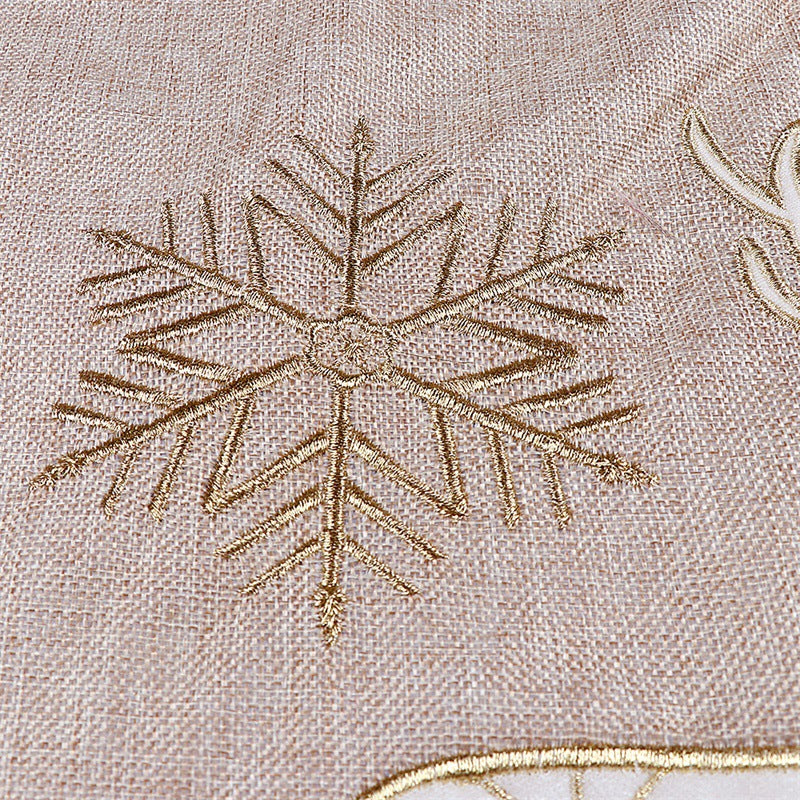 Embroidered reindeer Christmas tree skirt – view 4