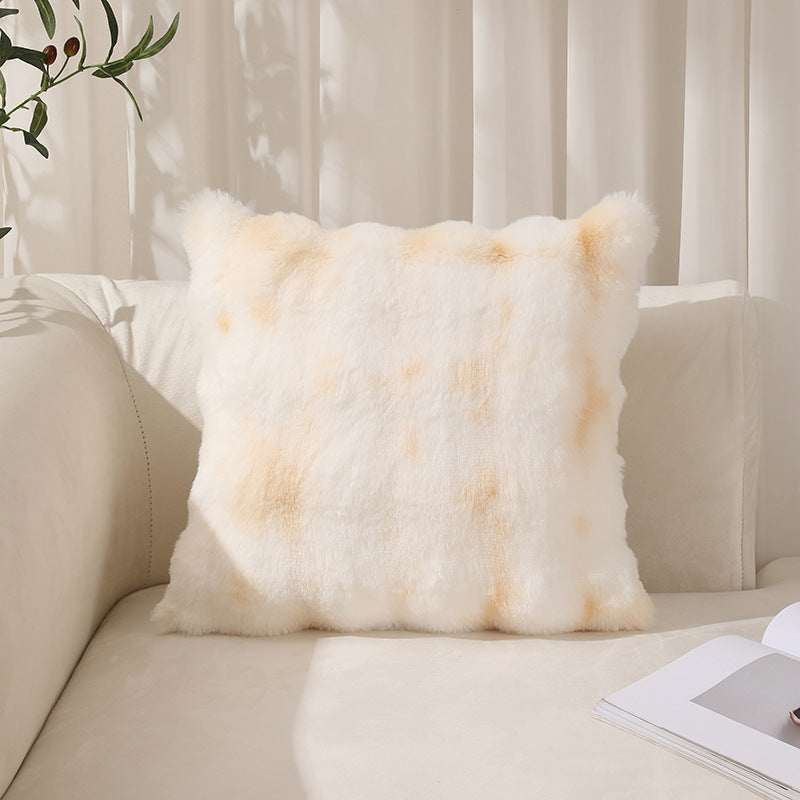 Tie-dye plush throw pillow