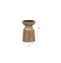 Solid Wood Pillar Candle Holder – 15 cm (6 in)