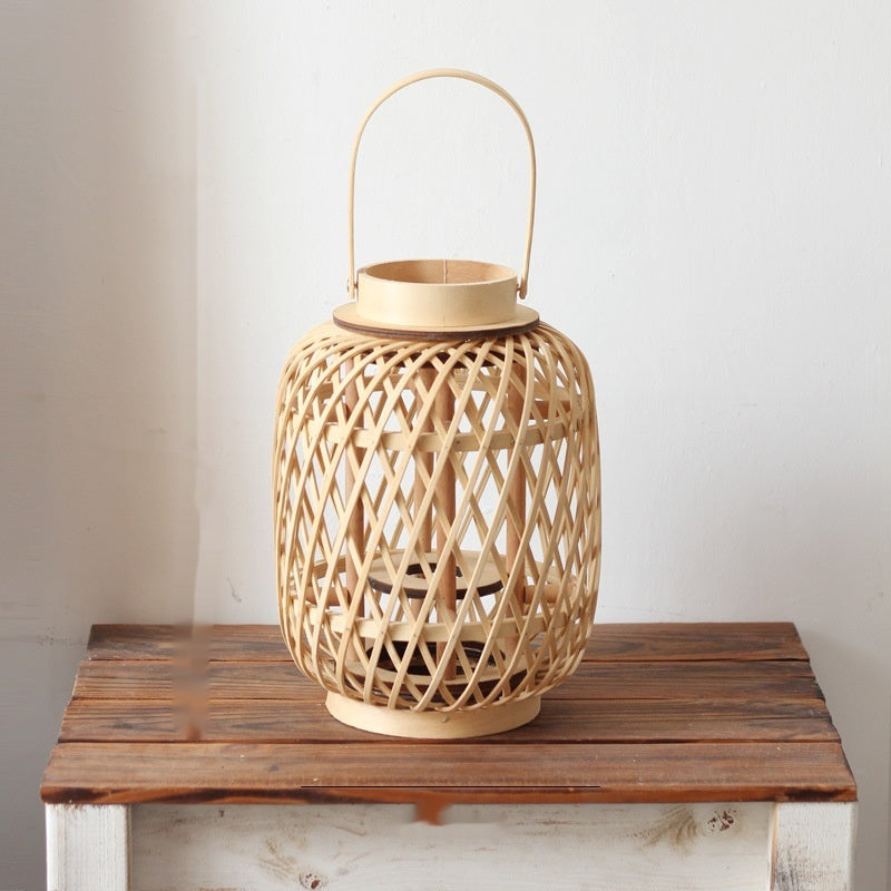 Diamond Weave Bamboo Lantern – Small – 41 cm (16 in)