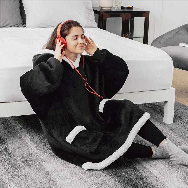 Oversized wearable blanket hoodie for adults – view 3