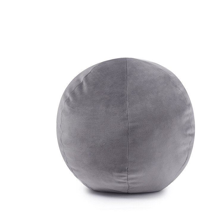 Velvet ball throw pillow in Grey