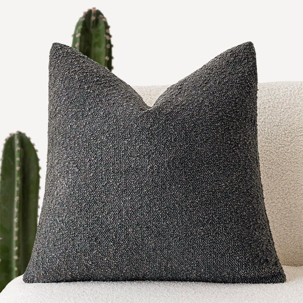 Bouclé pillow cover in Dark Chocolate