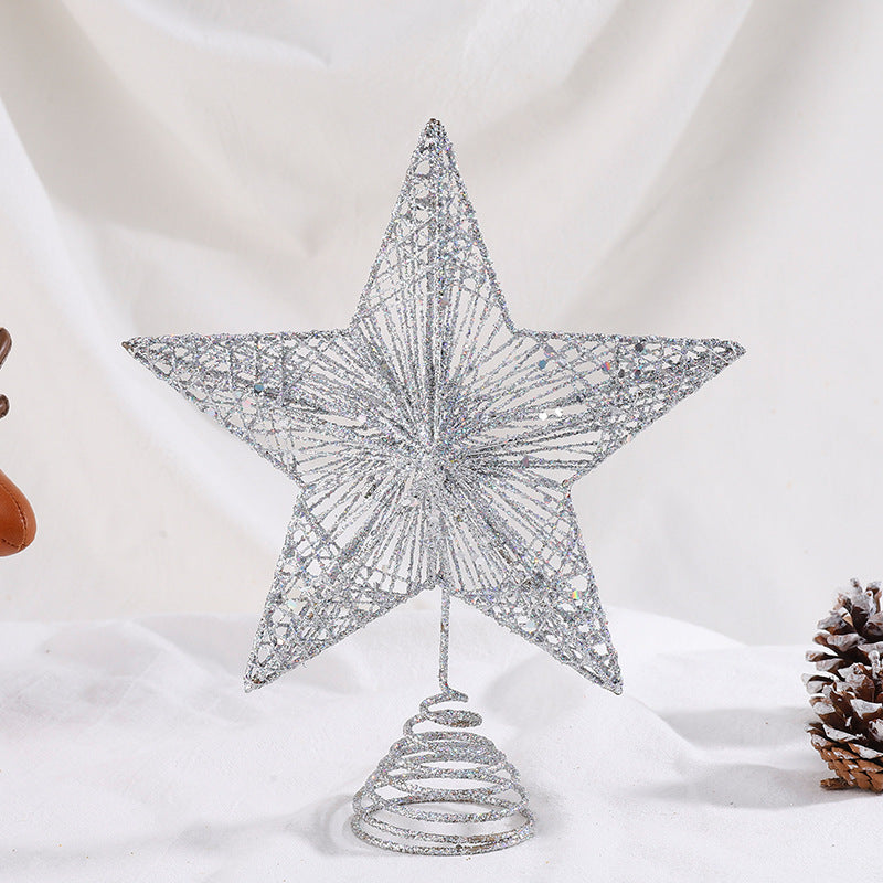 Glitter wire star Christmas tree topper – view 5
