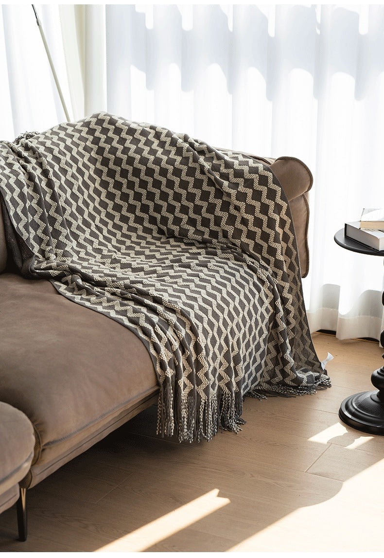 Textured knit sofa throw – view 5