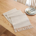 Woven Cotton Table Runner with Tassels – Waffle